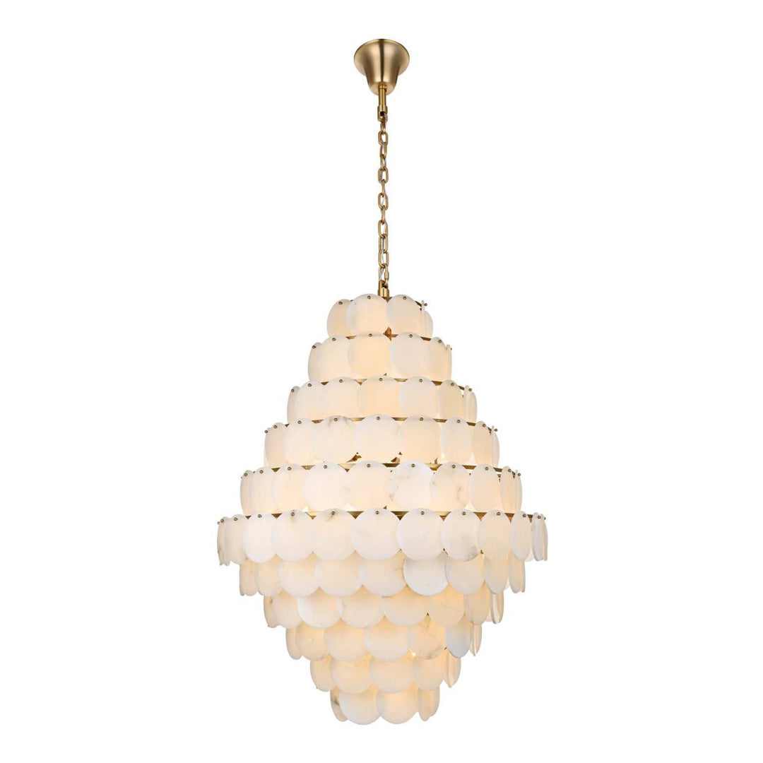 Charlotte Crystal Chandelier in Satin Gold by Elegant