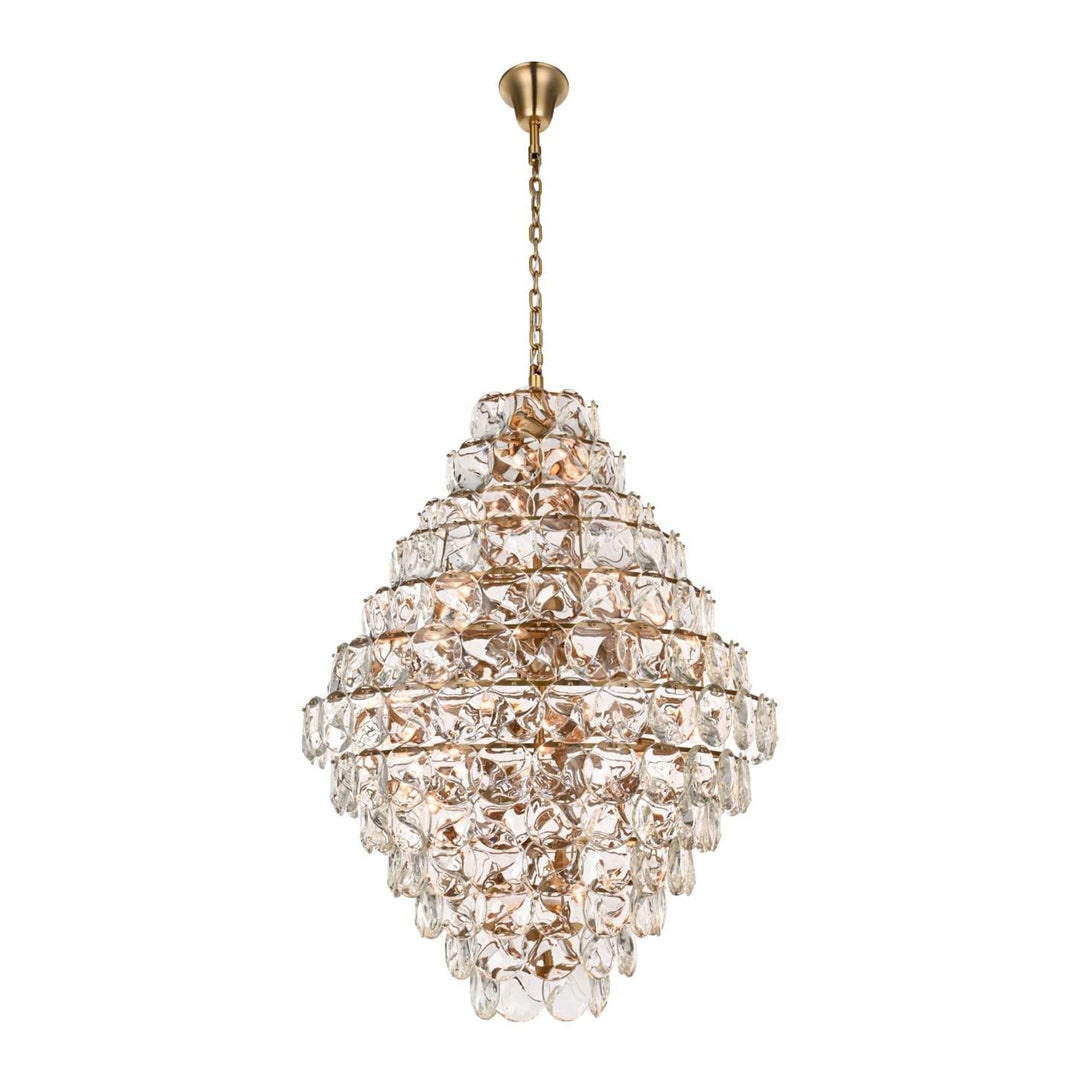 Charlotte Crystal Chandelier in Satin Gold by Elegant