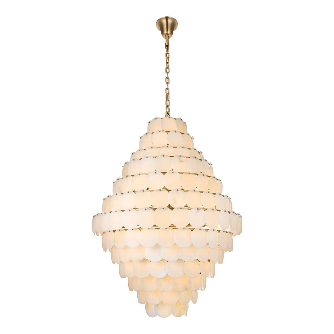 Charlotte Crystal Chandelier in Satin Gold by Elegant