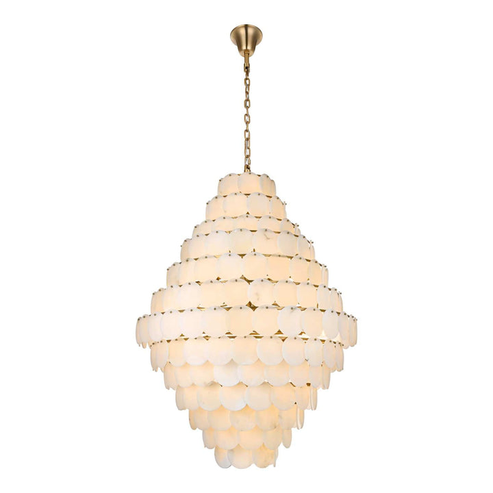 Charlotte Crystal Chandelier in Satin Gold by Elegant
