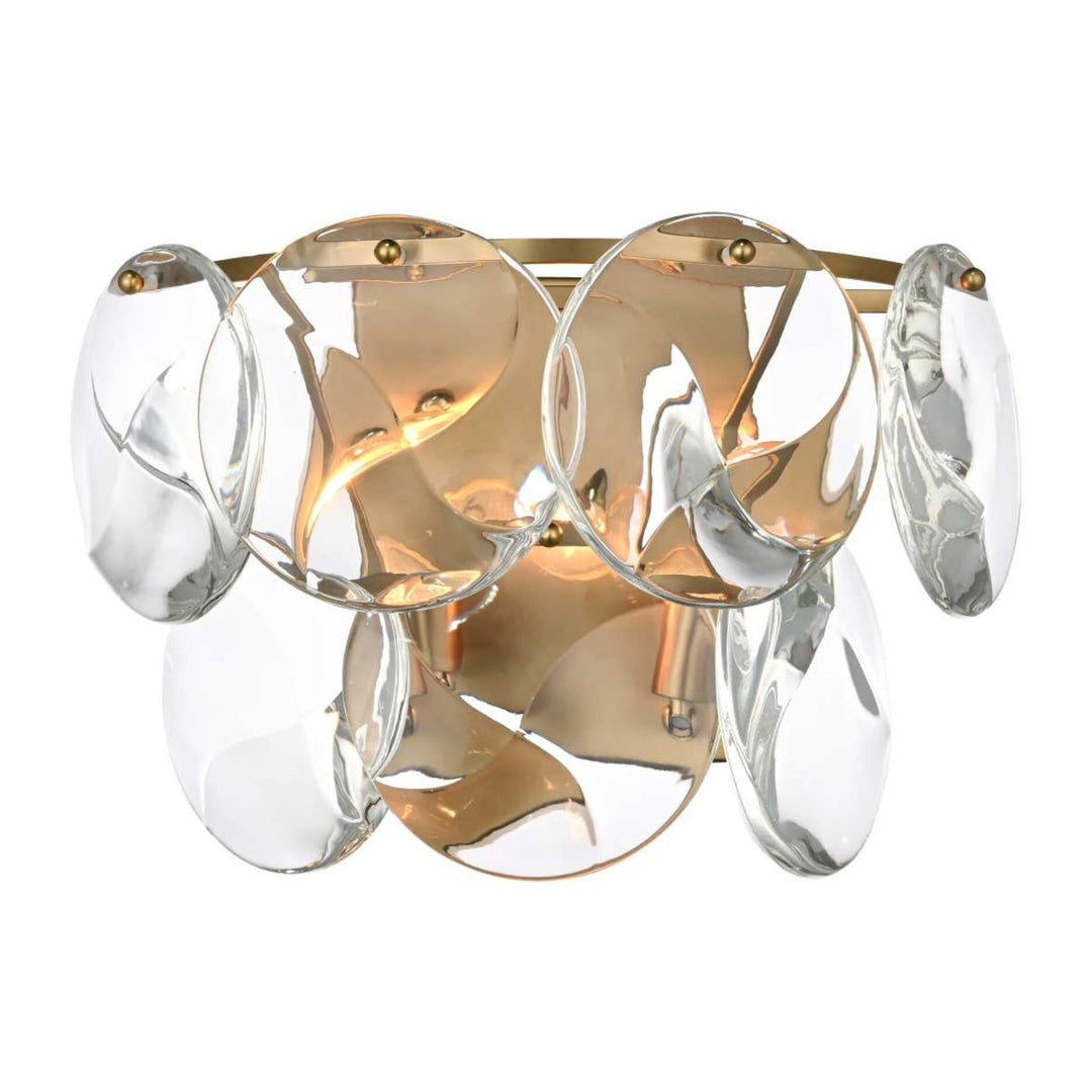 Charlotte Crystal Wall Sconce in Satin Gold by Elegant