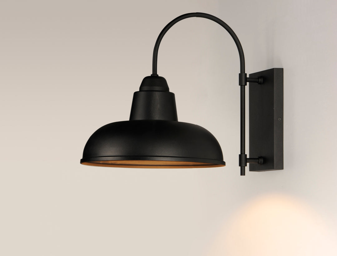 Industrial 1-Light Outdoor Wall Sconce Black alternate view