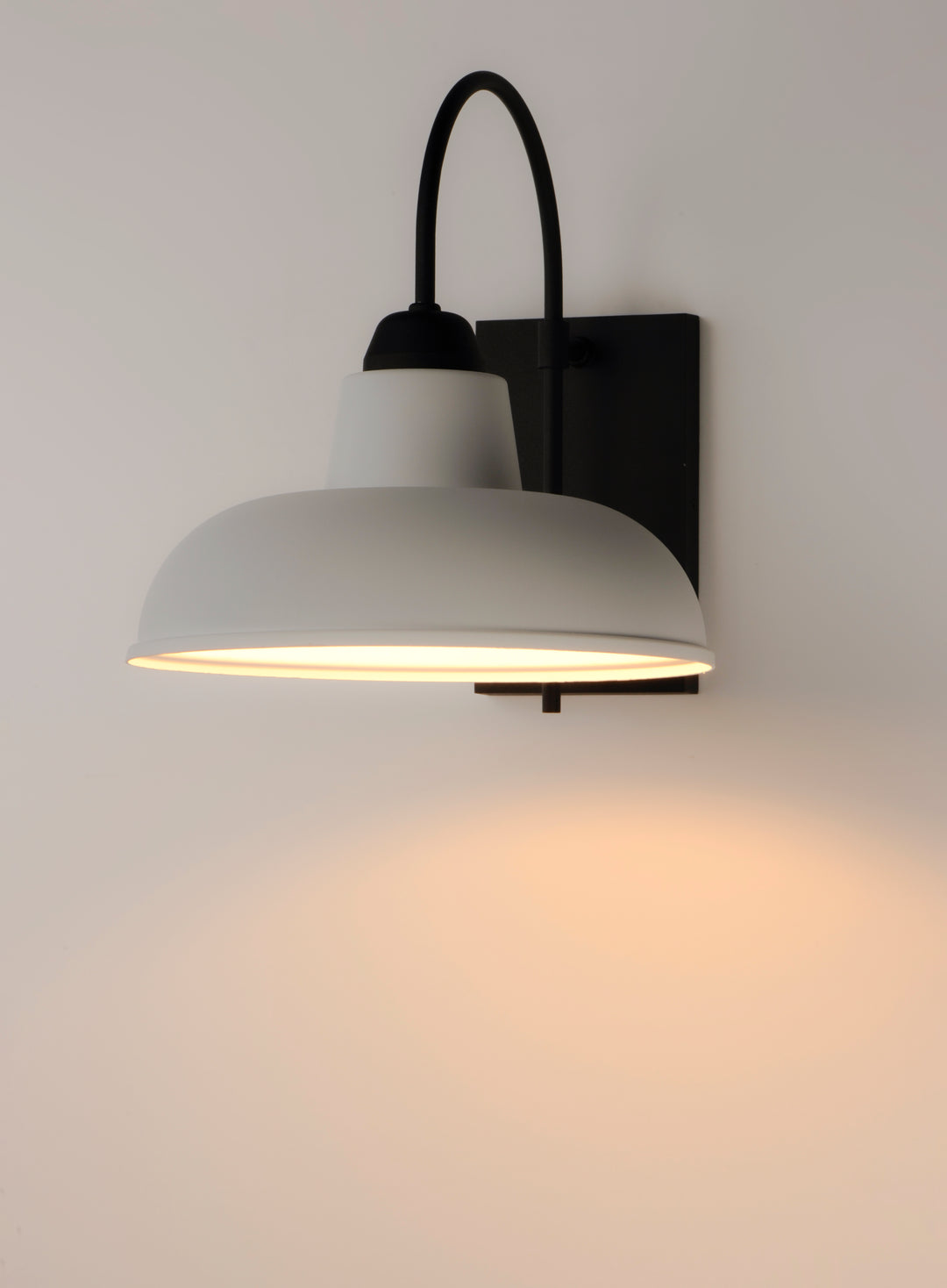 Industrial 1-Light Outdoor Wall Sconce White / Black alternate view