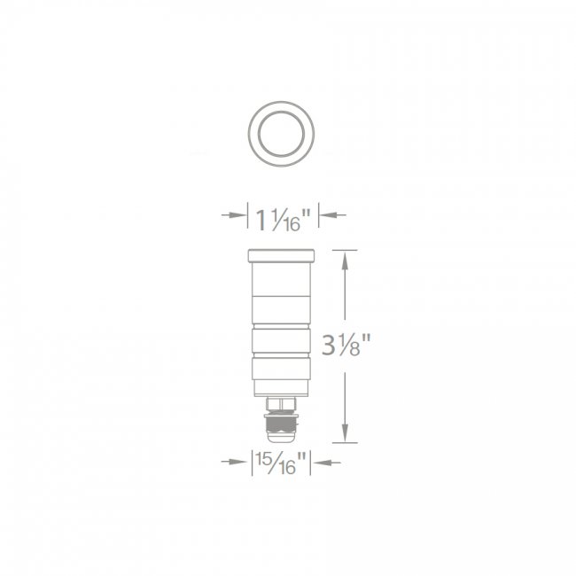 1" Inground Recessed Round Slim