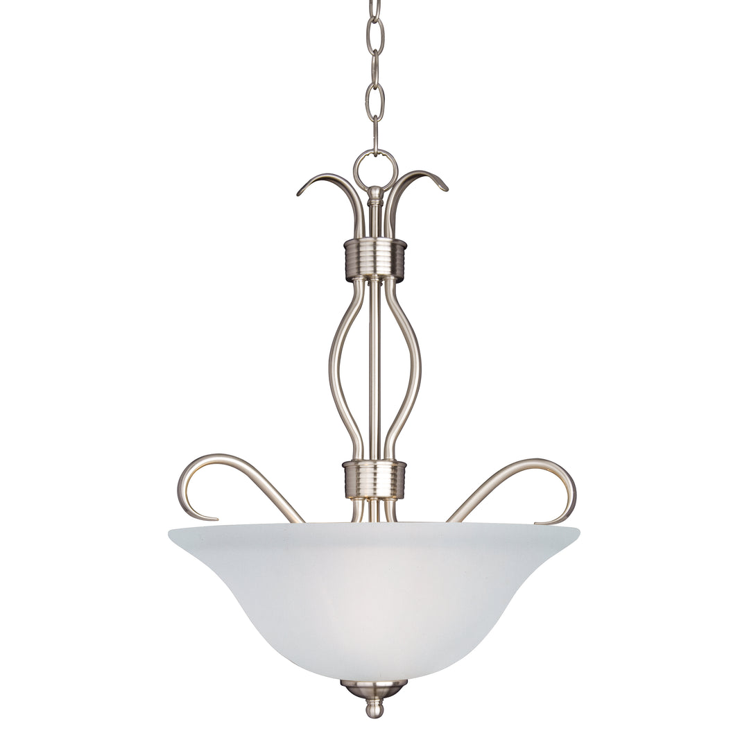 Basix 3-Light Invert Bowl Pendant Satin Nickel