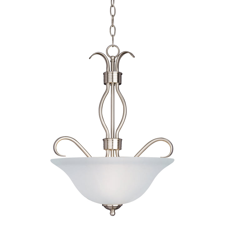 Basix 3-Light Invert Bowl Pendant Satin Nickel