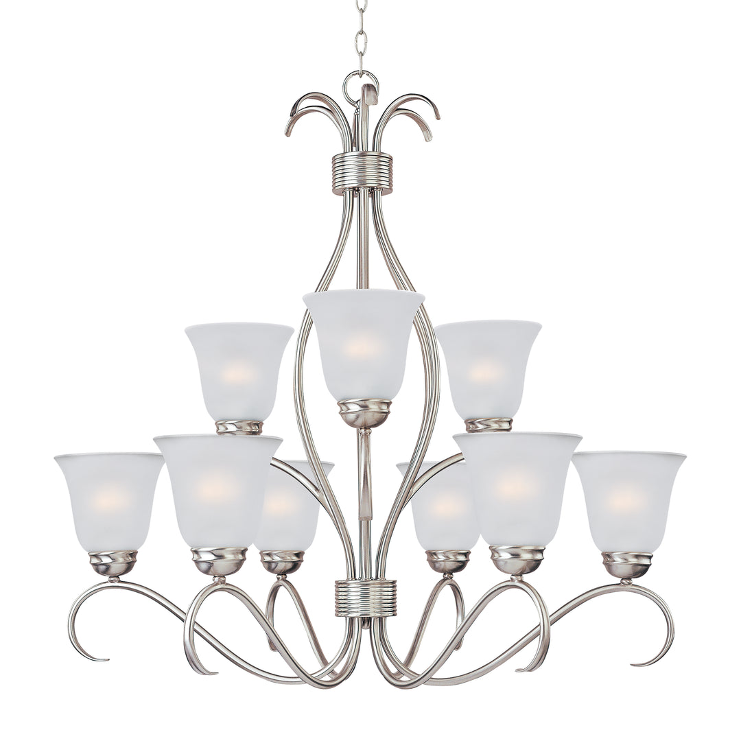 Basix 9-Light Chandelier Satin Nickel