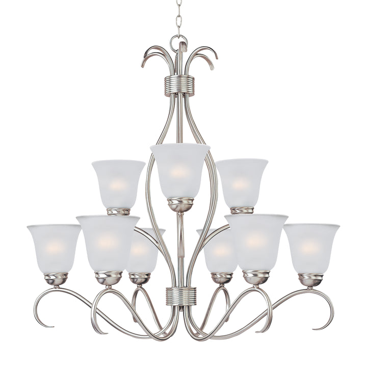 Basix 9-Light Chandelier Satin Nickel