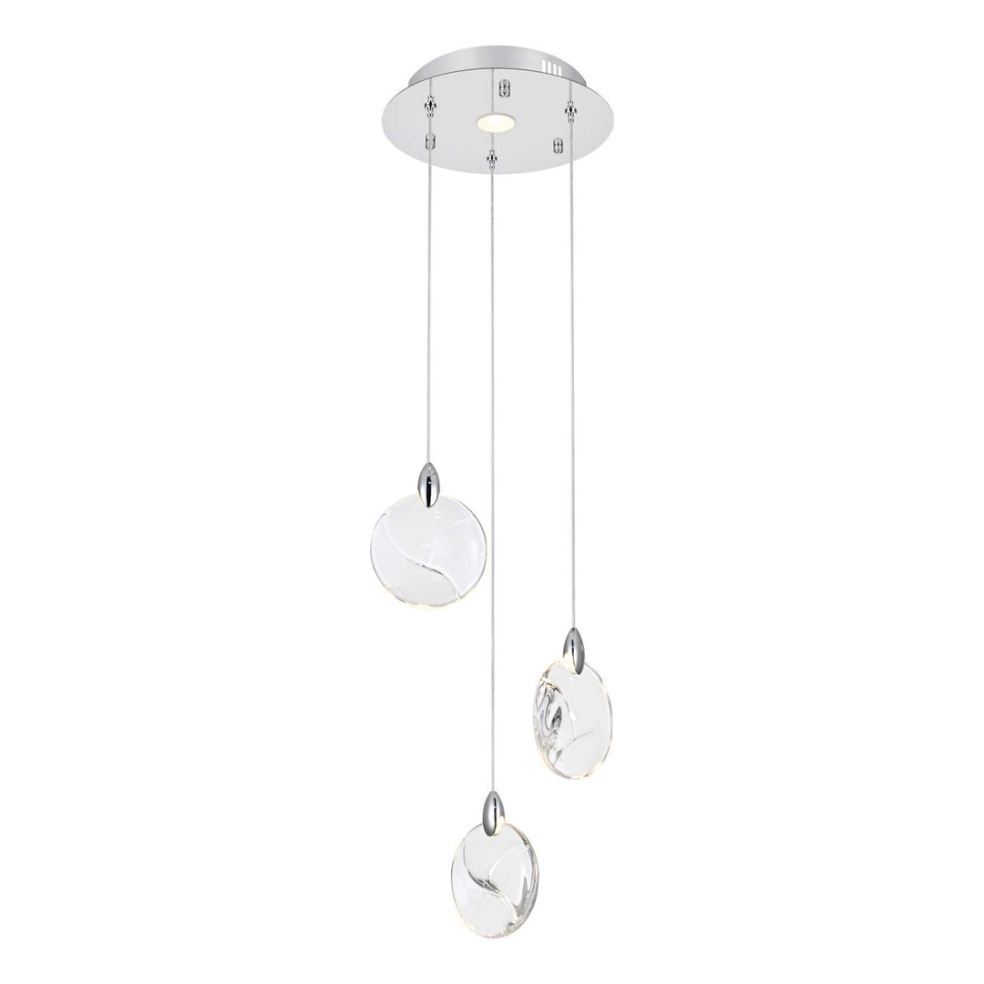Avery Crystal Pendant in Chrome by Elegant
