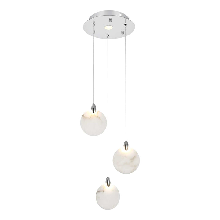 Avery Crystal Pendant in Chrome by Elegant