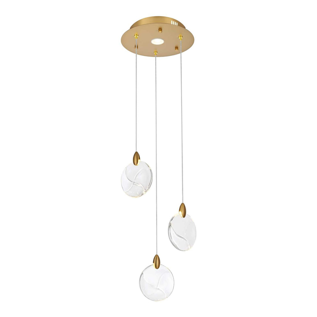 Avery Crystal Pendant in Satin Gold by Elegant