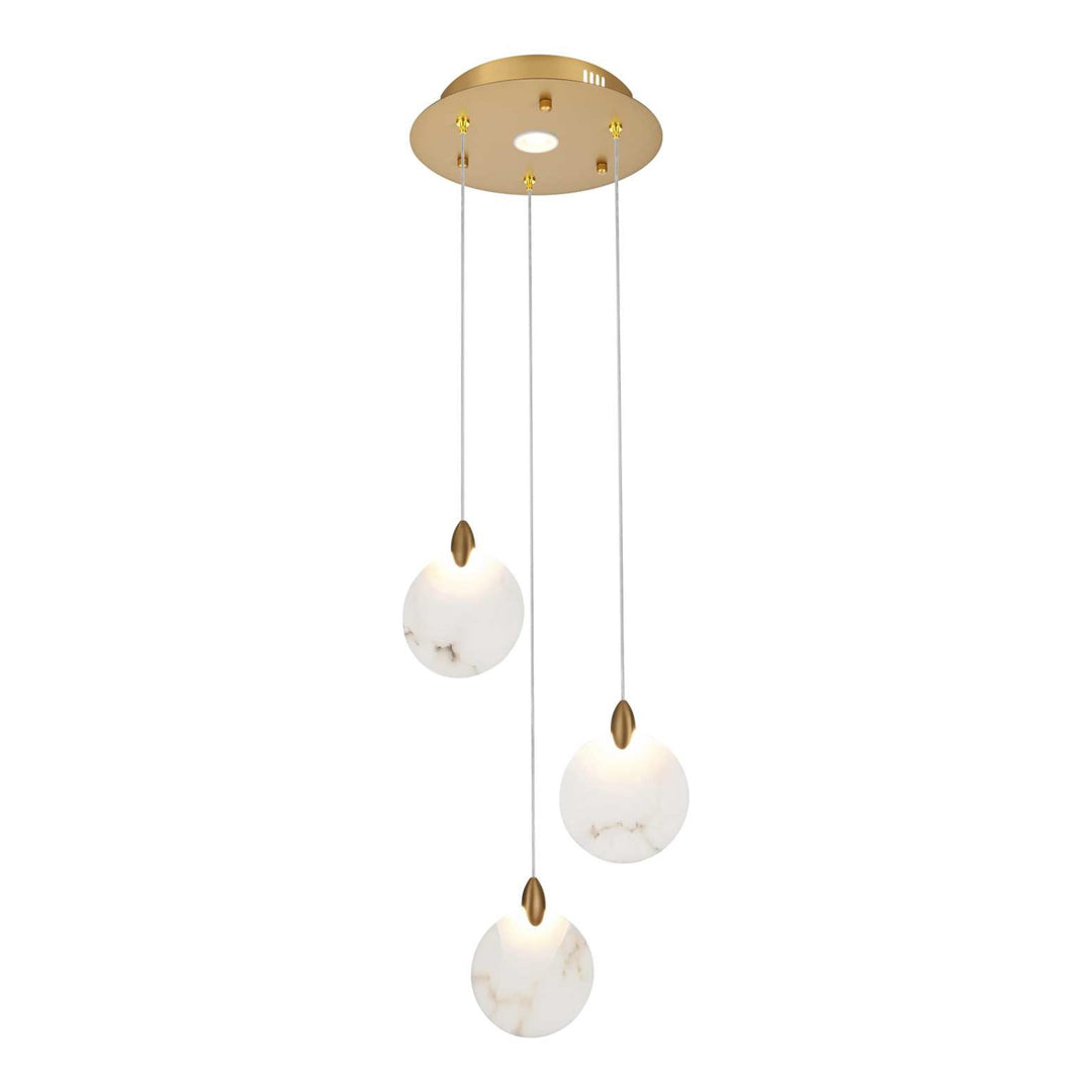 Avery Crystal Pendant in Satin Gold by Elegant