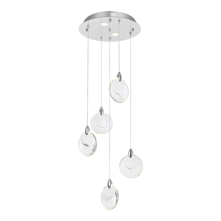 Avery Crystal Pendant in Chrome by Elegant