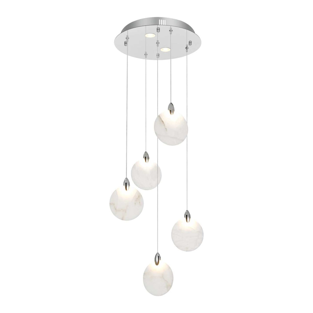 Avery Crystal Pendant in Chrome by Elegant