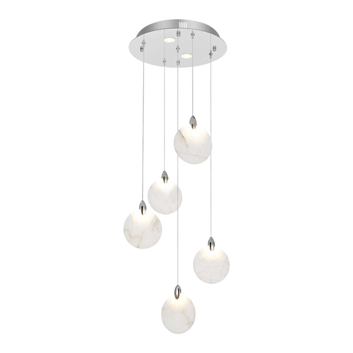 Avery Crystal Pendant in Chrome by Elegant