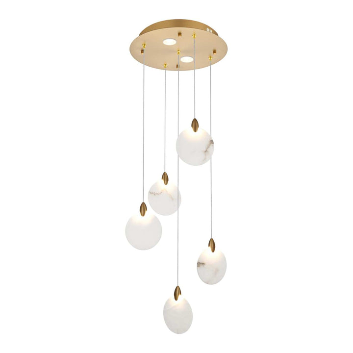Avery Crystal Pendant in Satin Gold by Elegant