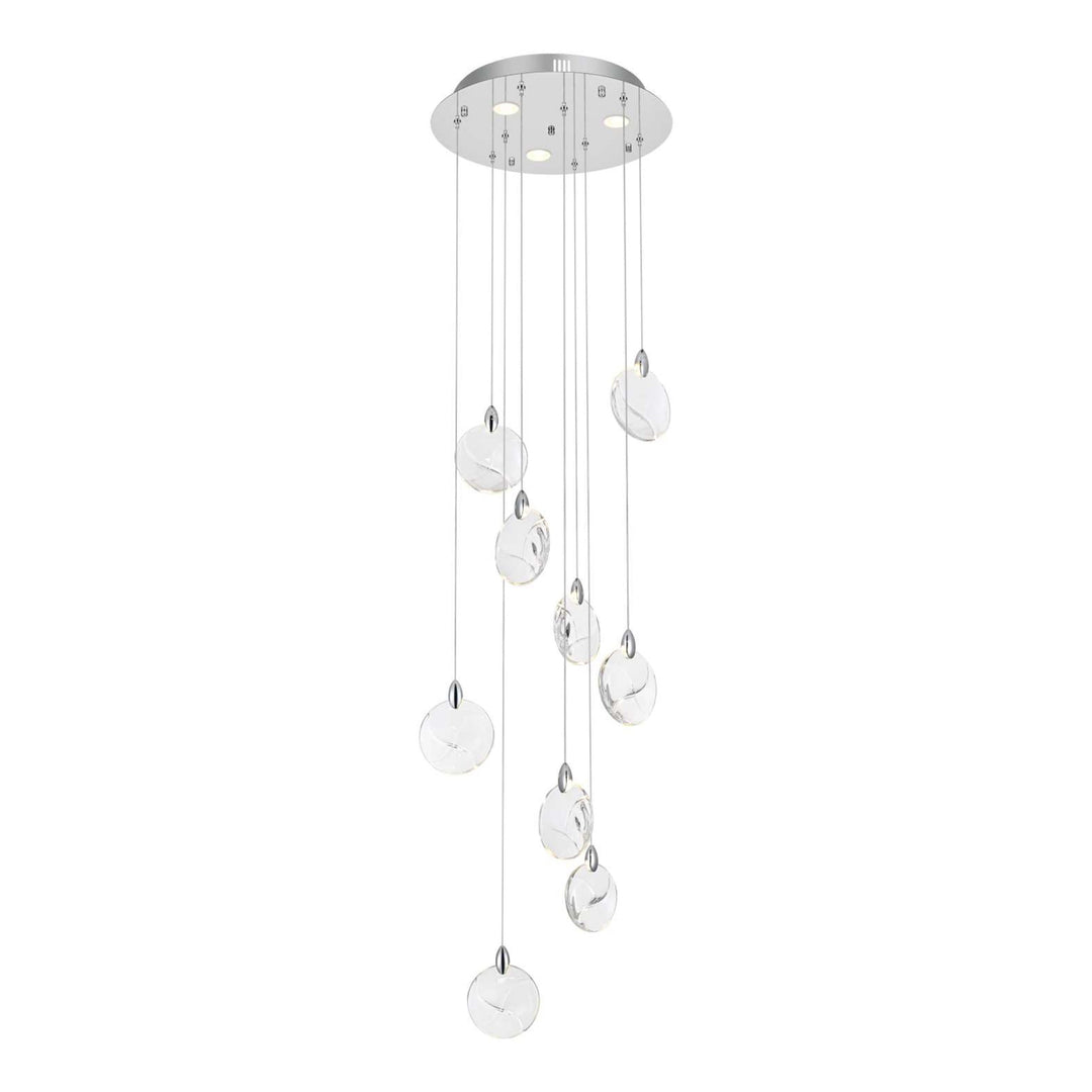 Avery Crystal Pendant in Chrome by Elegant