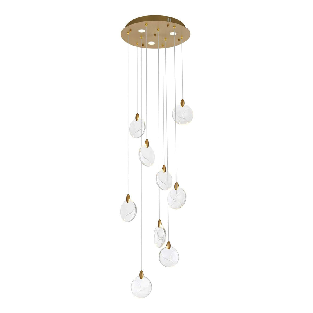 Avery Crystal Pendant in Satin Gold by Elegant