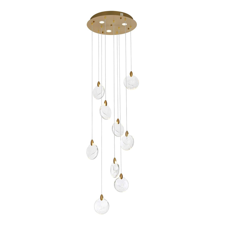 Avery Crystal Pendant in Satin Gold by Elegant