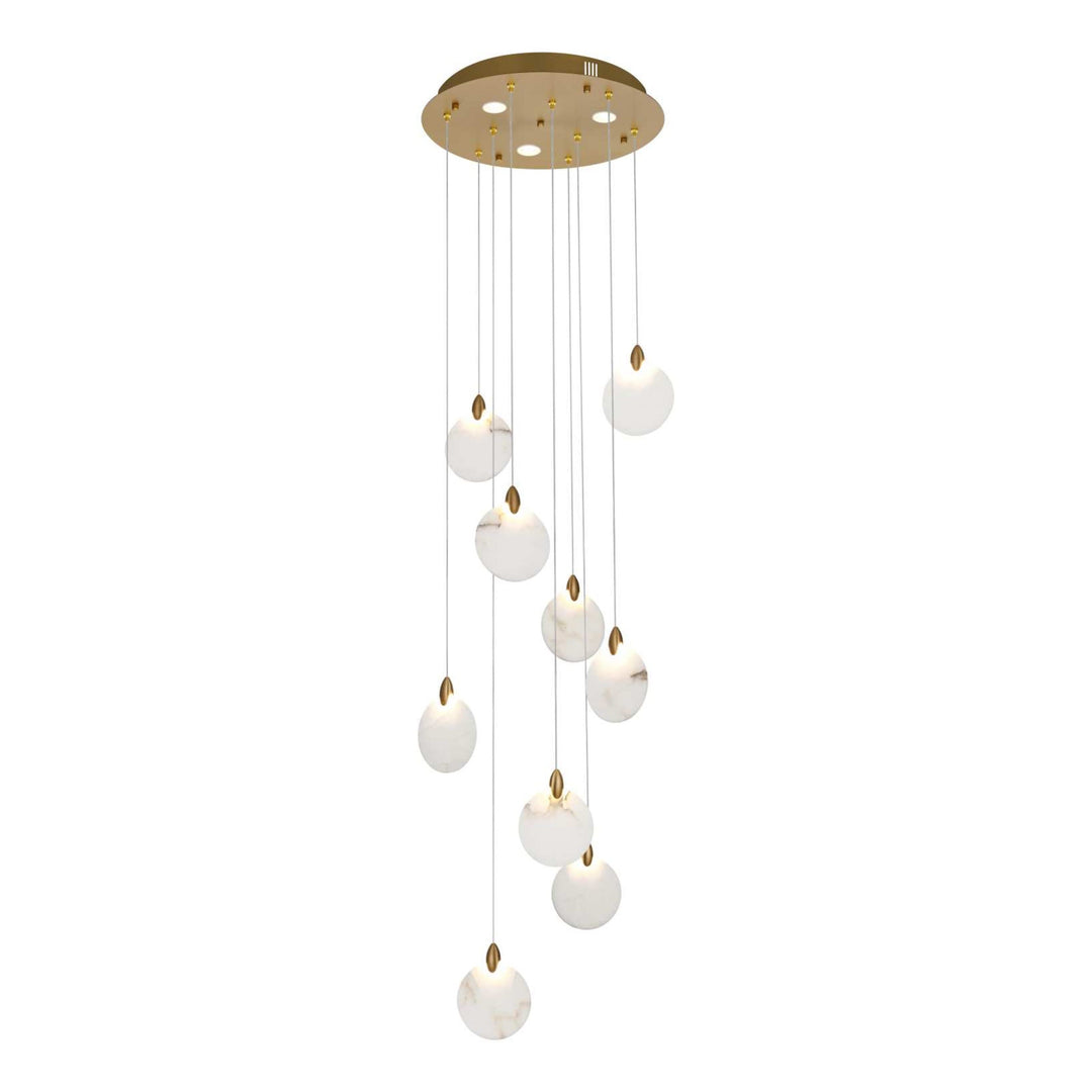 Avery Crystal Pendant in Satin Gold by Elegant