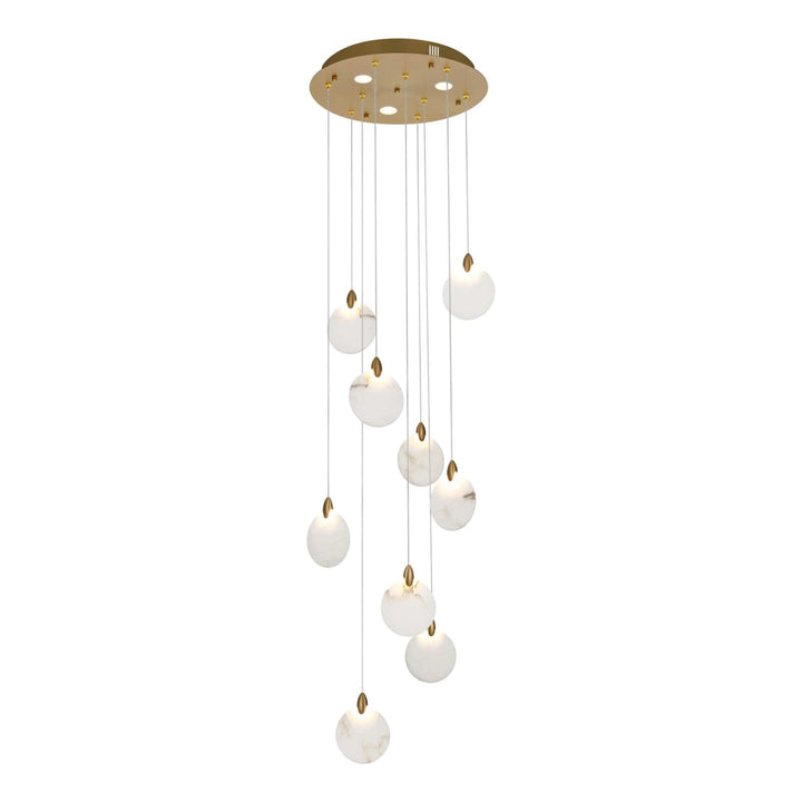 Avery Crystal Pendant in Satin Gold by Elegant