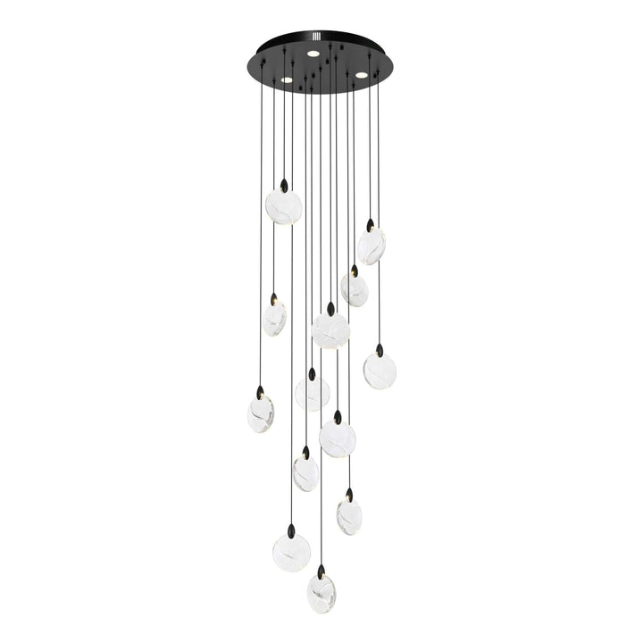 Avery Crystal Pendant in Black by Elegant