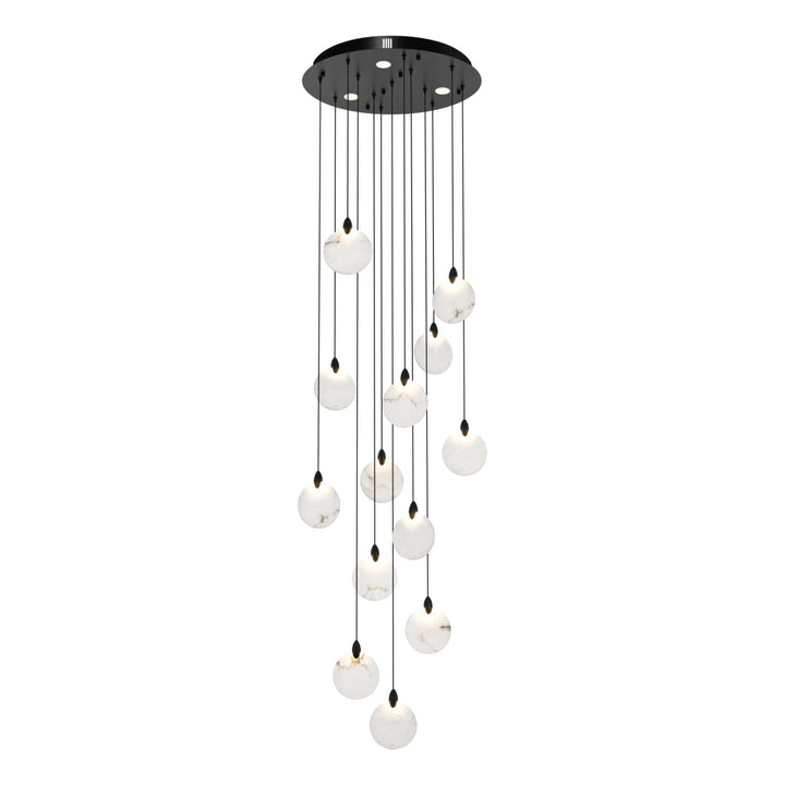 Avery Crystal Pendant in Black by Elegant