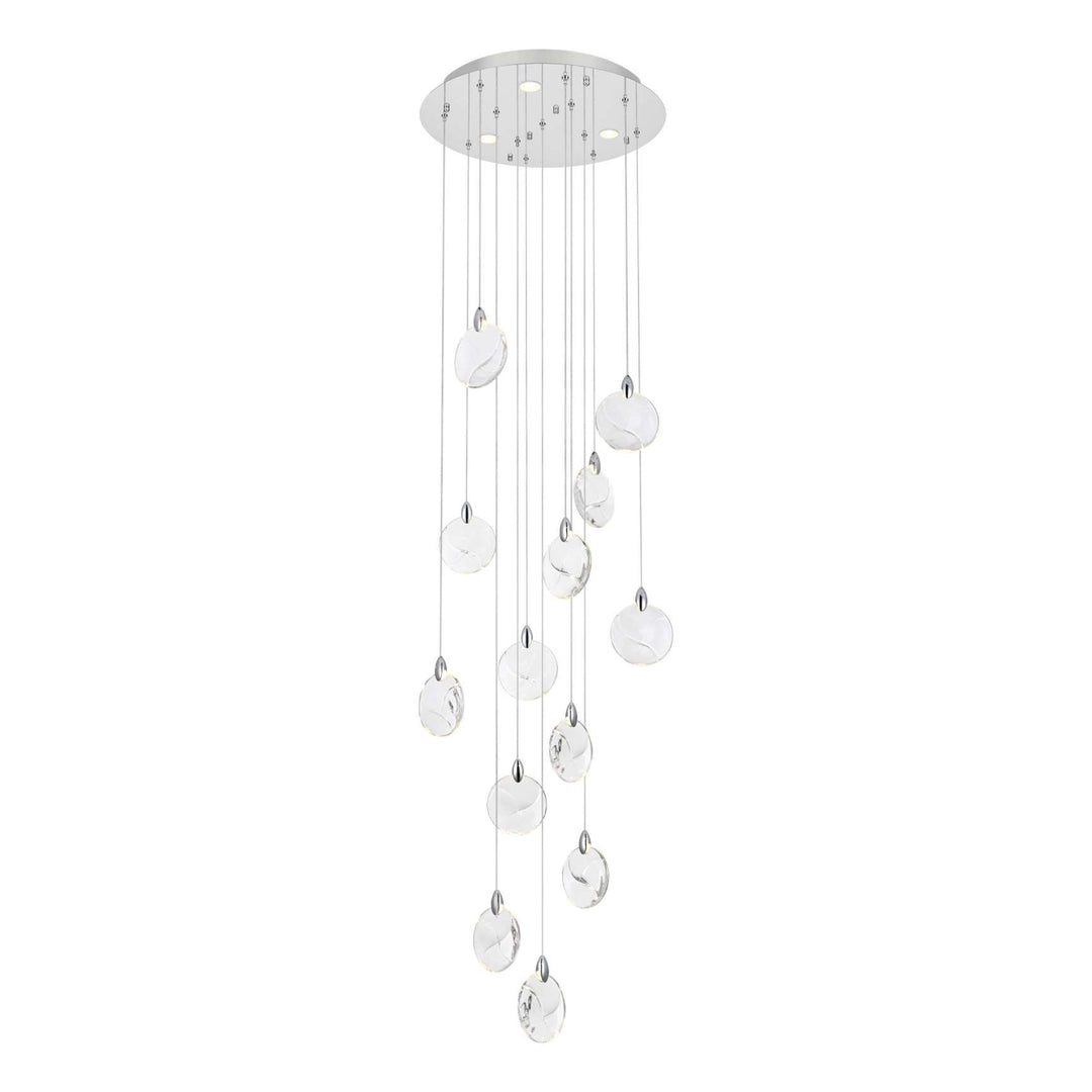 Avery Crystal Pendant in Chrome by Elegant