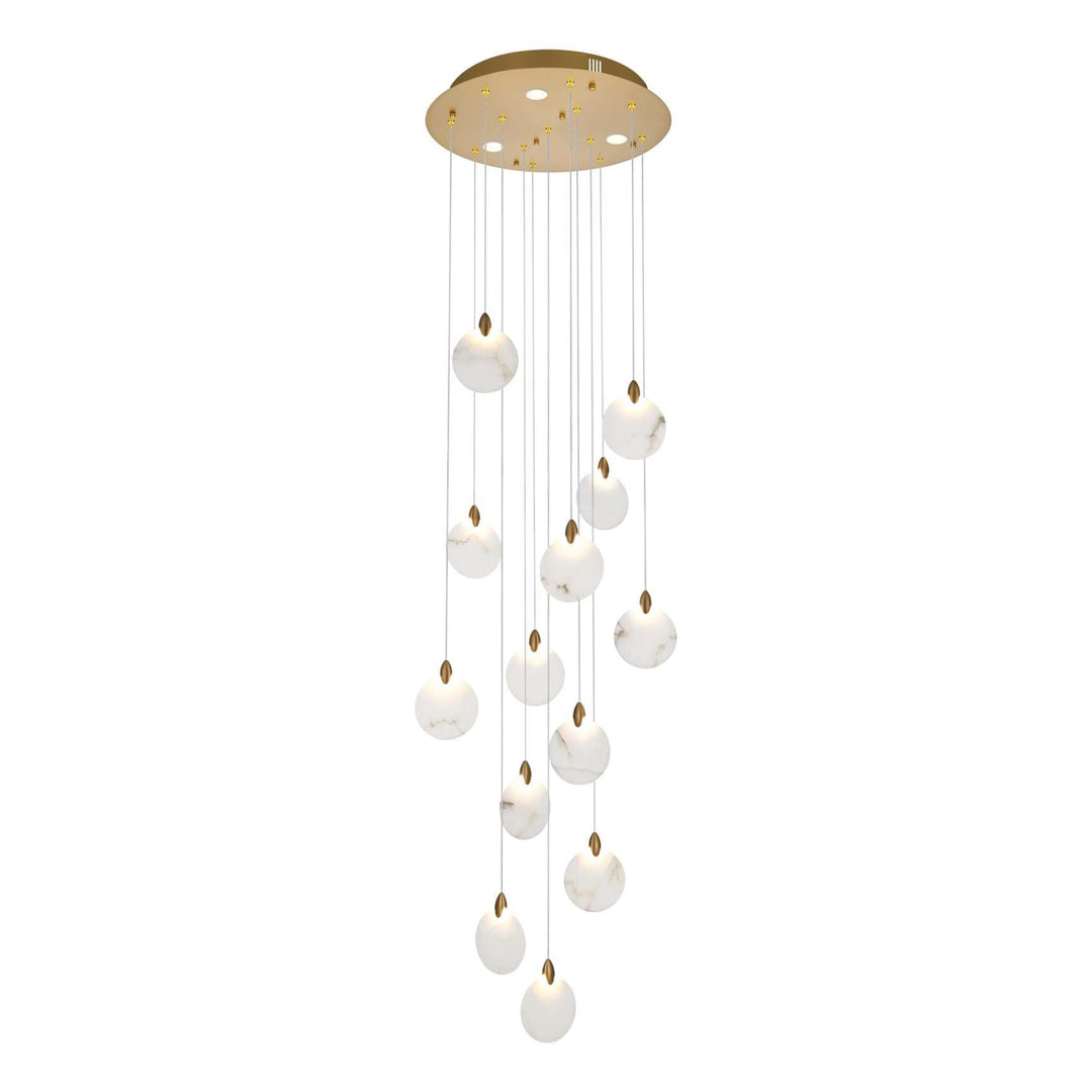 Avery Crystal Pendant in Satin Gold by Elegant