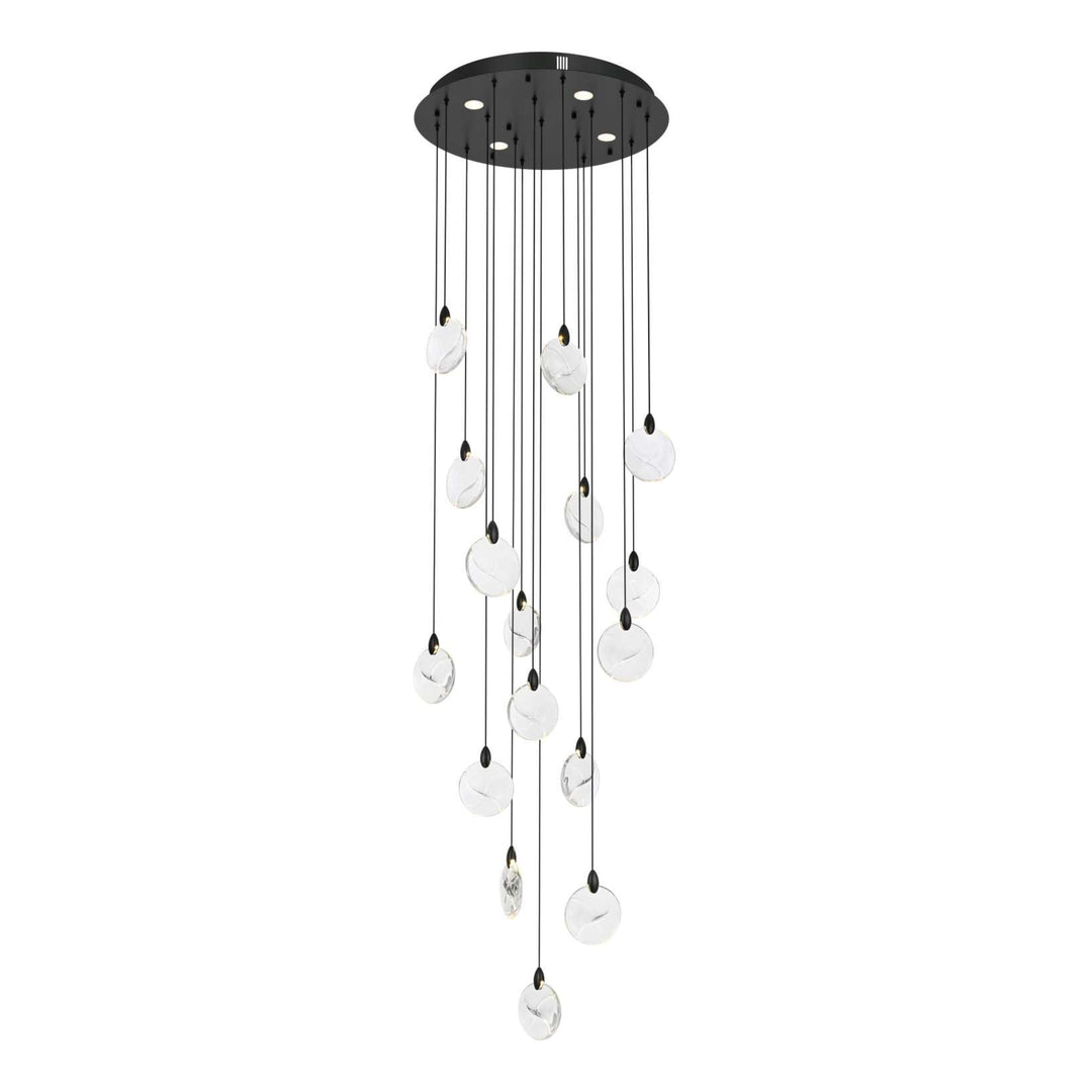 Avery Crystal Pendant in Black by Elegant