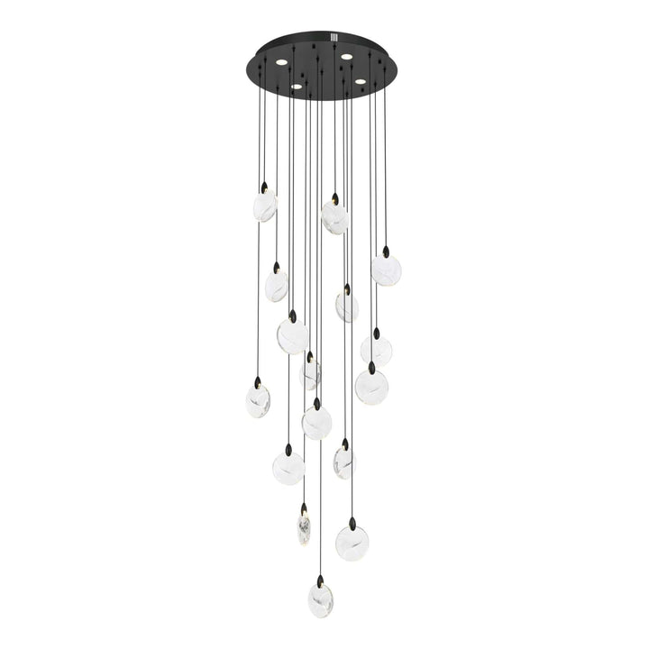Avery Crystal Pendant in Black by Elegant