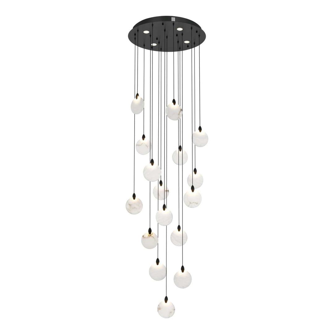 Avery Crystal Pendant in Black by Elegant