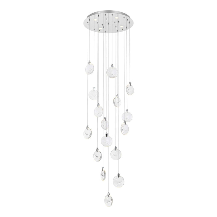 Avery Crystal Pendant in Chrome by Elegant