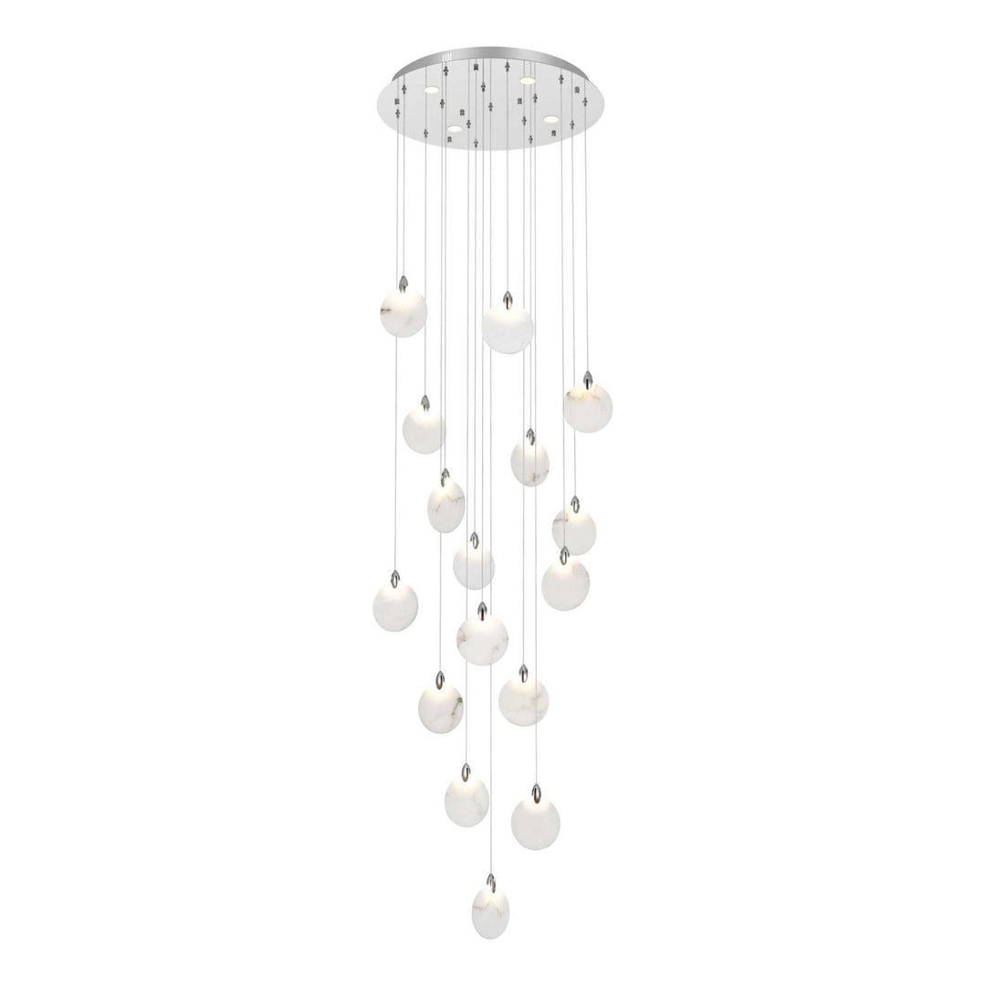 Avery Crystal Pendant in Chrome by Elegant