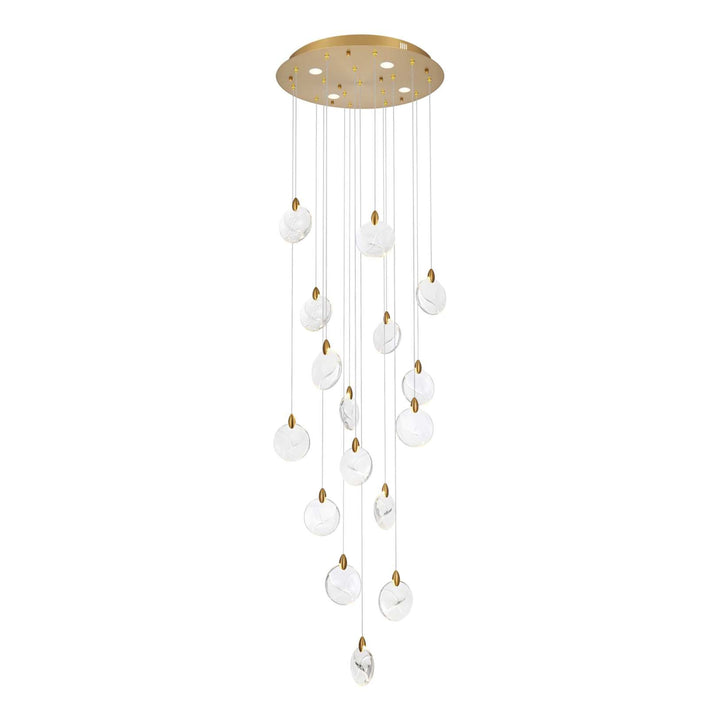 Avery Crystal Pendant in Satin Gold by Elegant