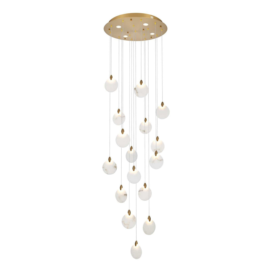 Avery Crystal Pendant in Satin Gold by Elegant