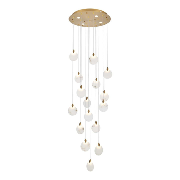 Avery Crystal Pendant in Satin Gold by Elegant