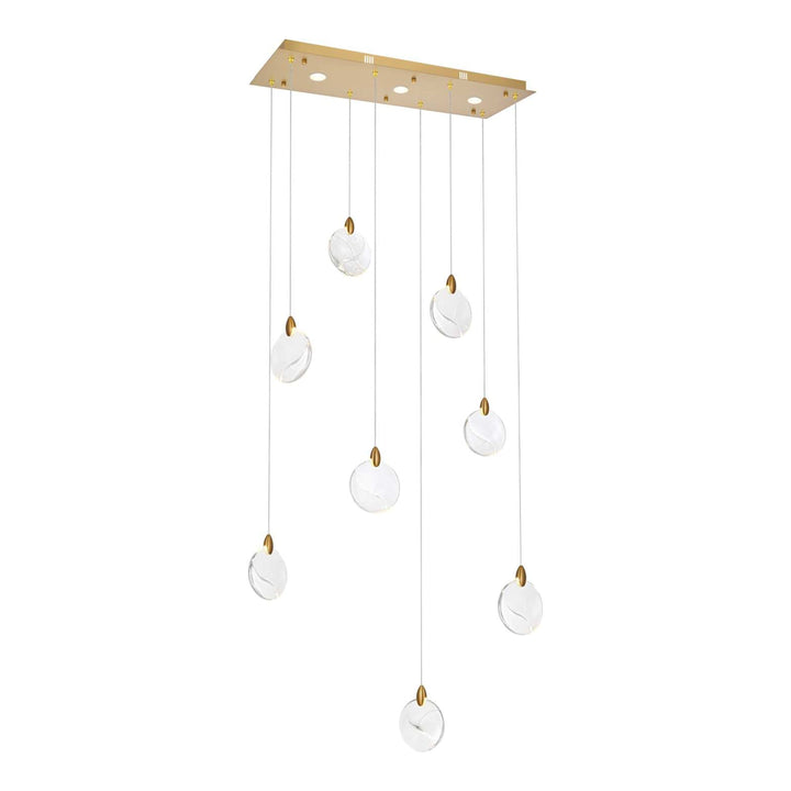 Avery Crystal Pendant in Satin Gold by Elegant