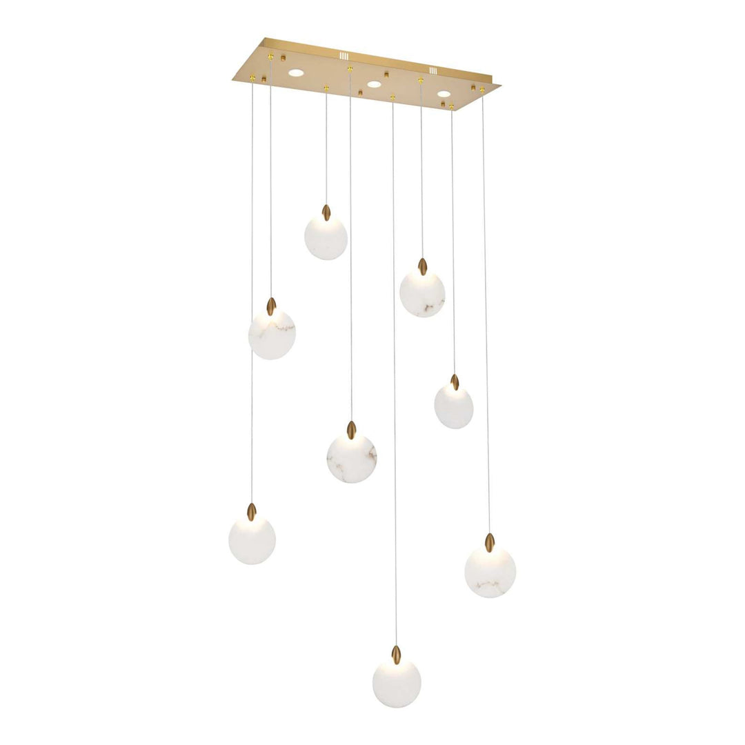 Avery Crystal Pendant in Satin Gold by Elegant
