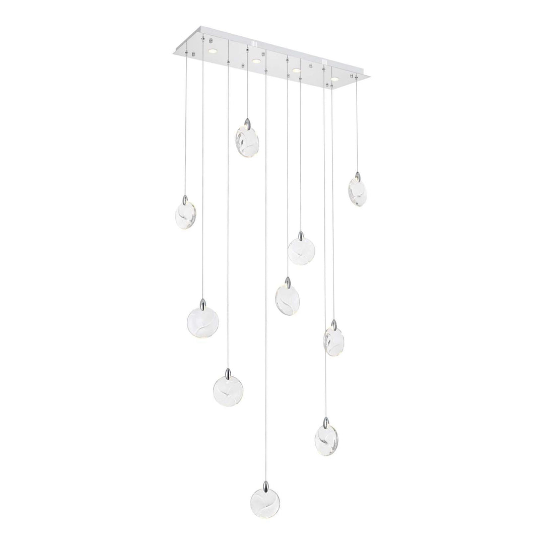 Avery Crystal Pendant in Chrome by Elegant