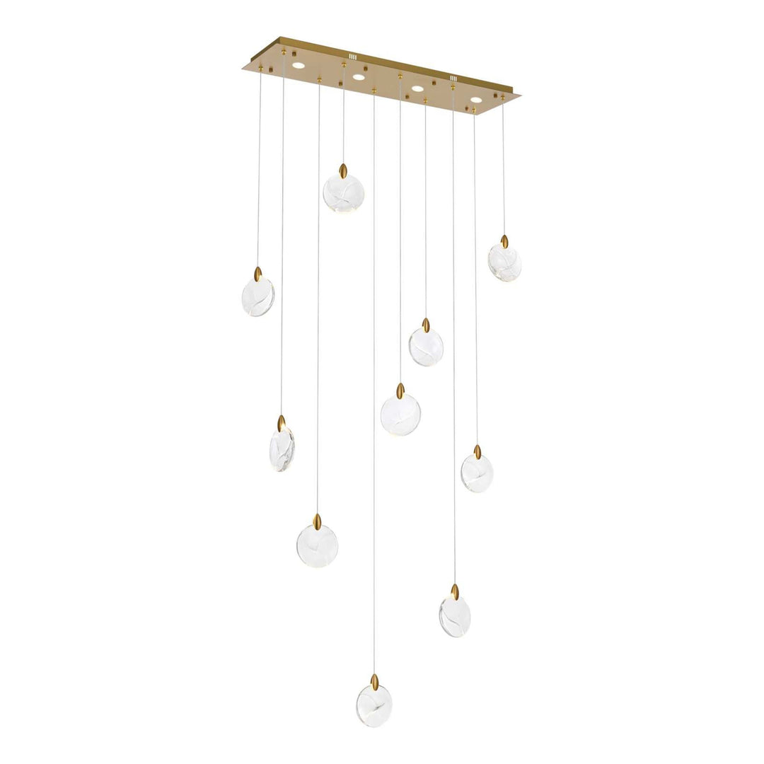 Avery Crystal Pendant in Satin Gold by Elegant