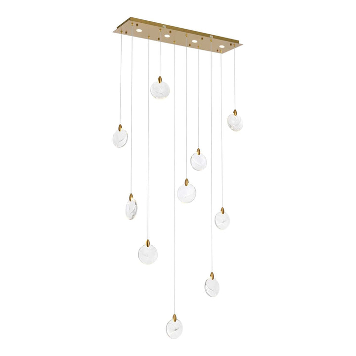 Avery Crystal Pendant in Satin Gold by Elegant