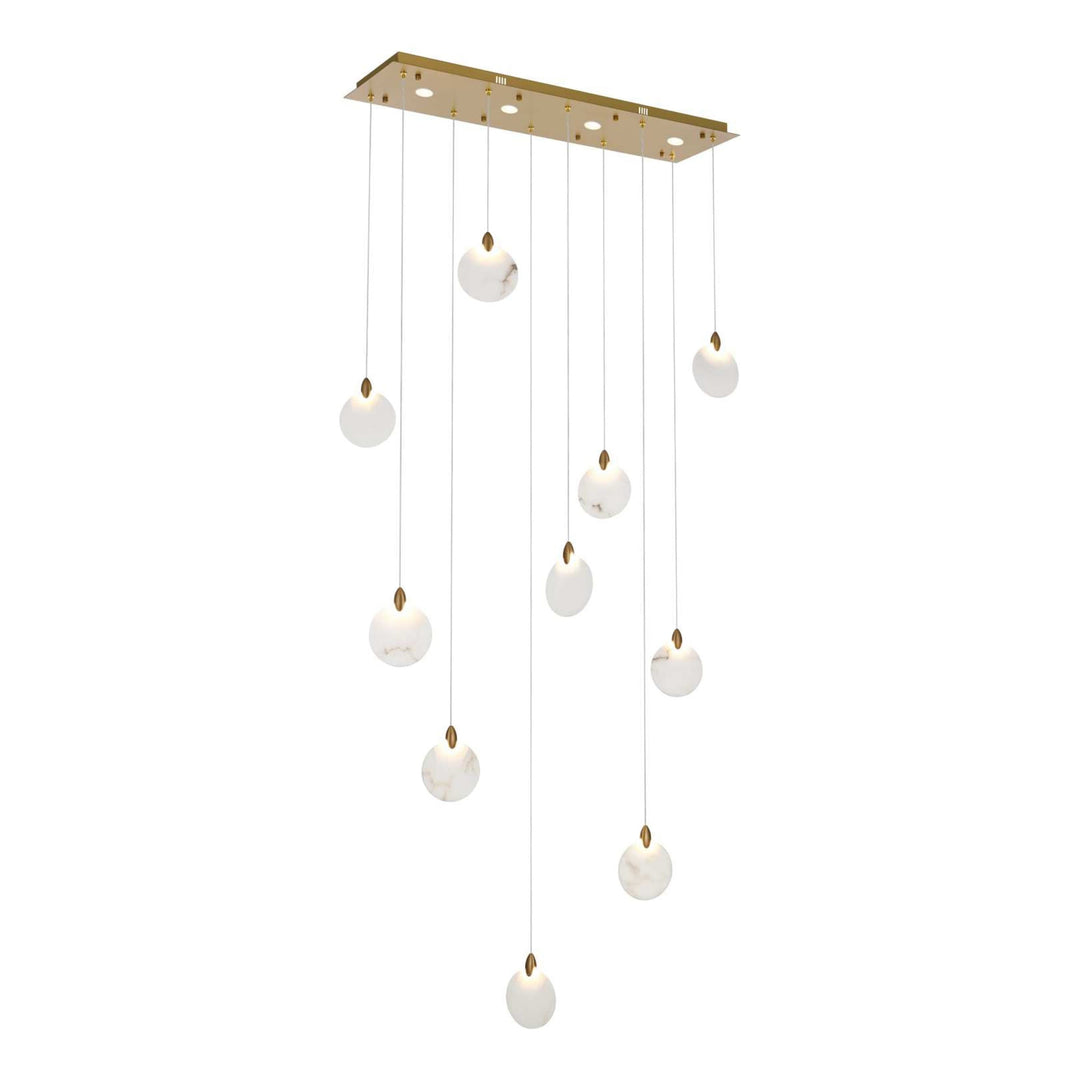 Avery Crystal Pendant in Satin Gold by Elegant