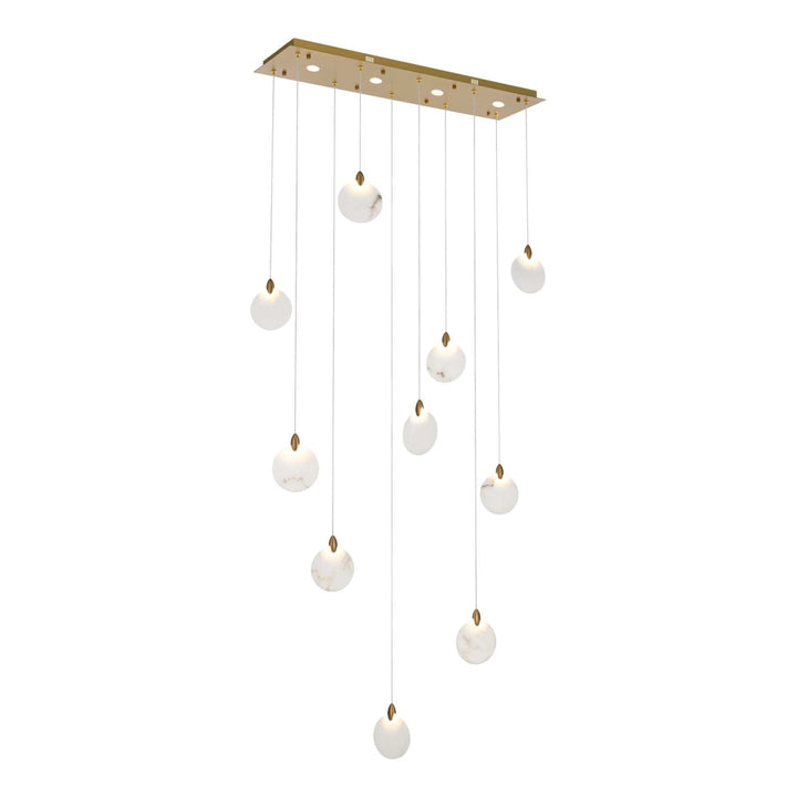 Avery Crystal Pendant in Satin Gold by Elegant
