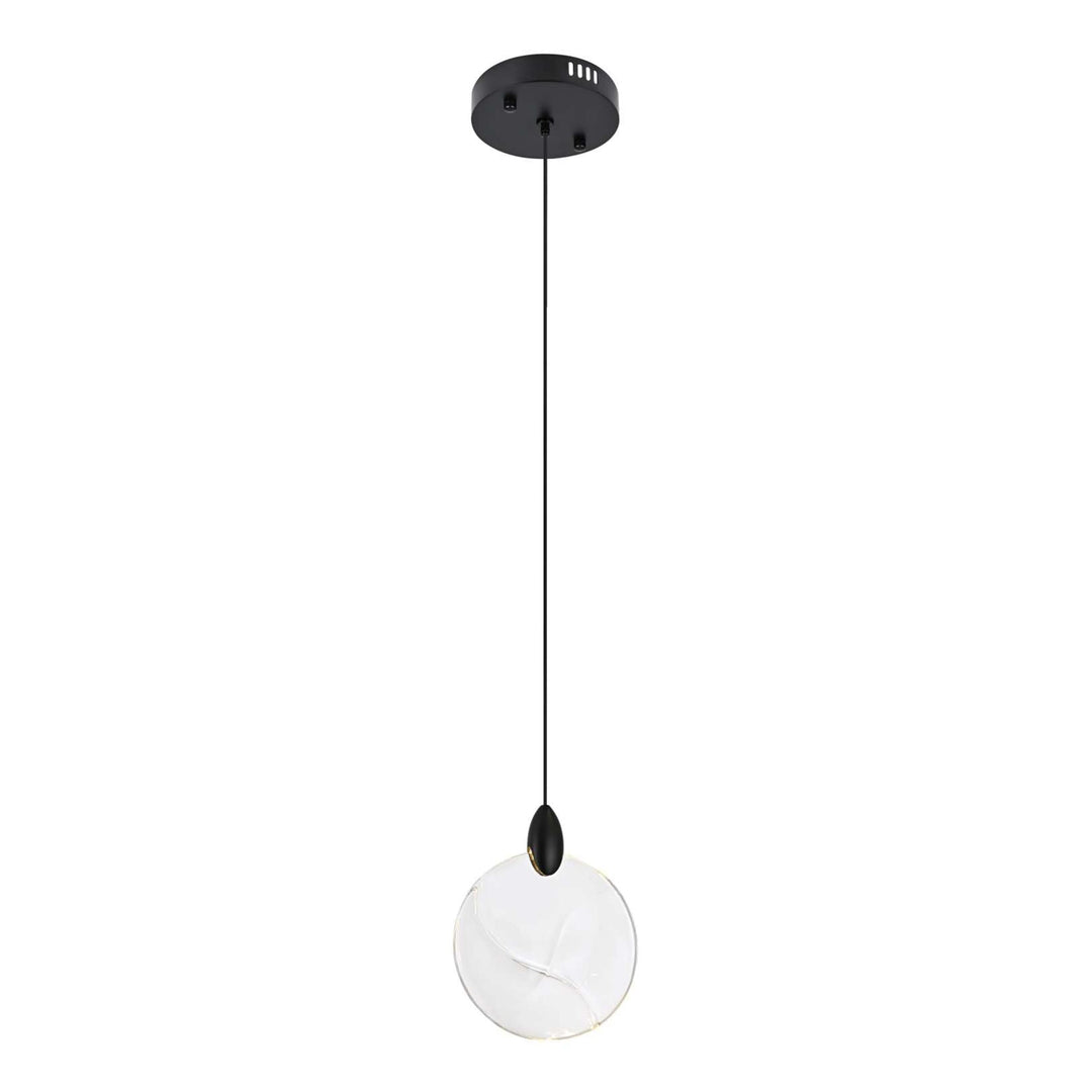 Avery Crystal Pendant in Black by Elegant