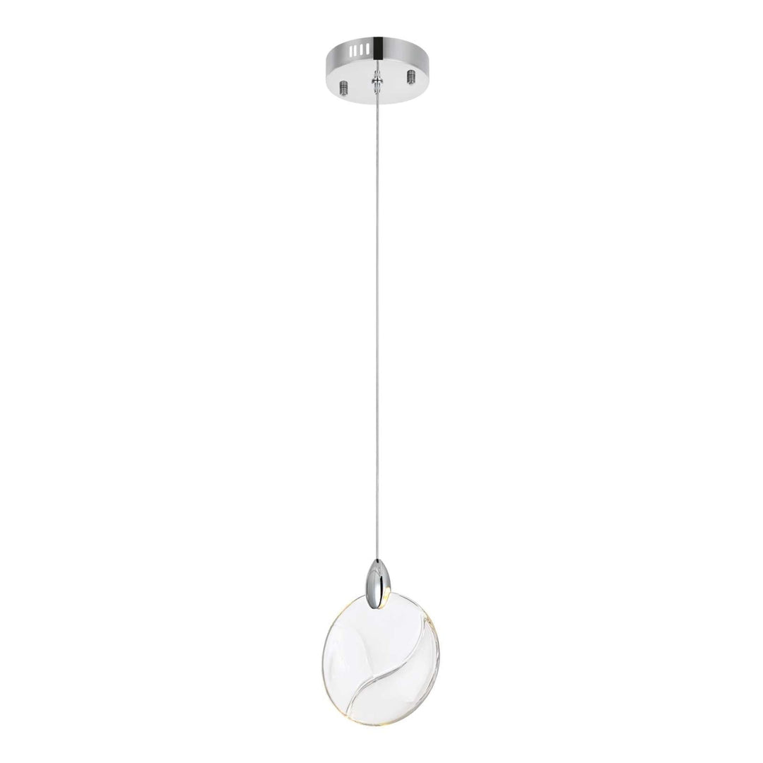 Avery Crystal Pendant in Chrome by Elegant