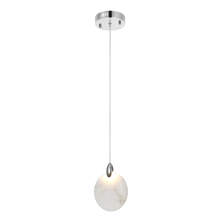 Avery Crystal Pendant in Chrome by Elegant