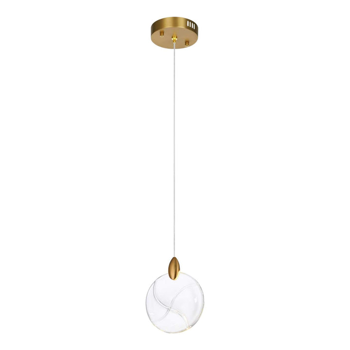 Avery Crystal Pendant in Satin Gold by Elegant