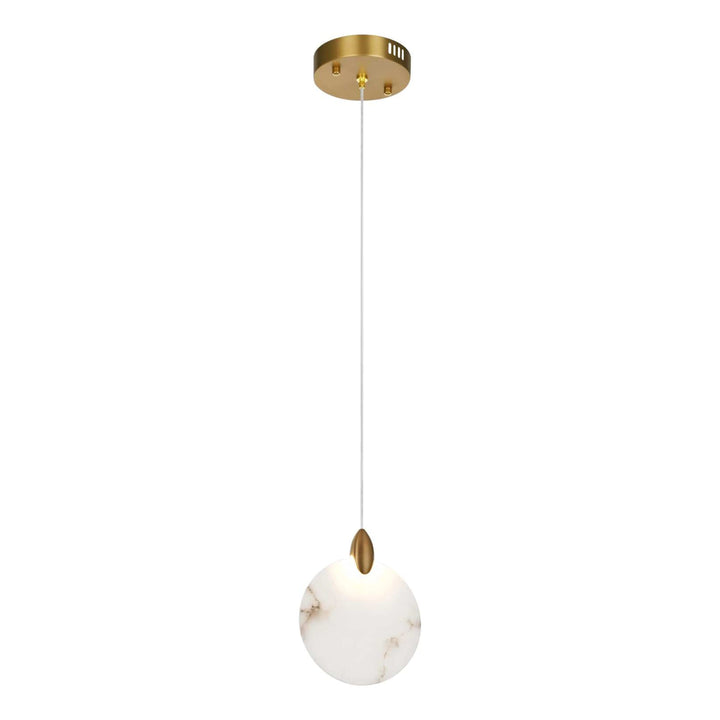 Avery Crystal Pendant in Satin Gold by Elegant