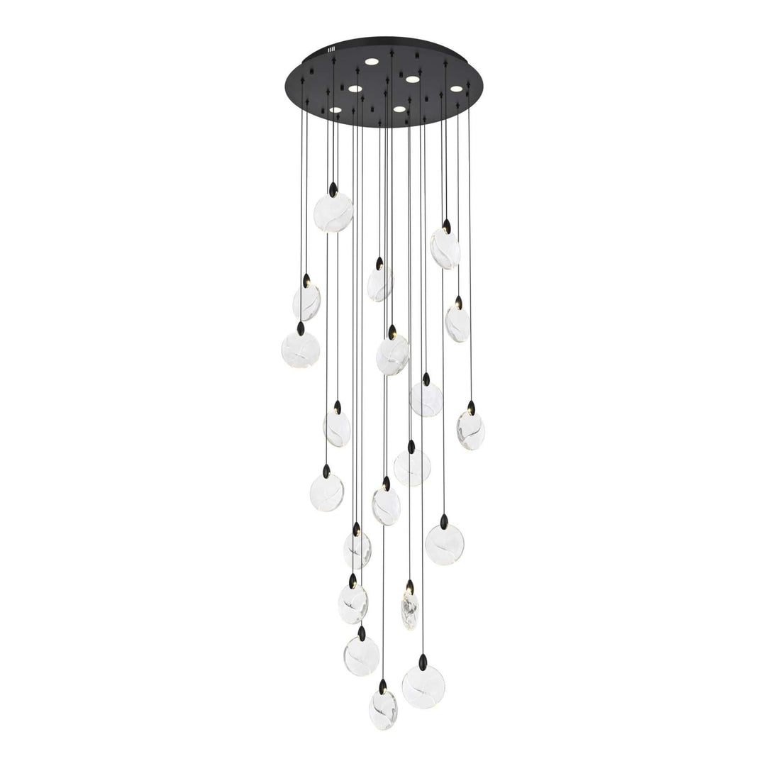 Avery Crystal Chandelier in Black by Elegant
